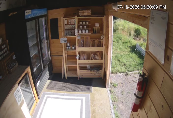 Inside the farm stand — view 1